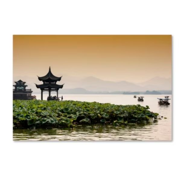 Philippe Hugonnard 'West Lake' Canvas Art, 30x47, Trademark Fine Art, Mfr#: PH0446-C3047GG